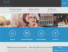 Tablet Screenshot of eyeworksatlanta.com